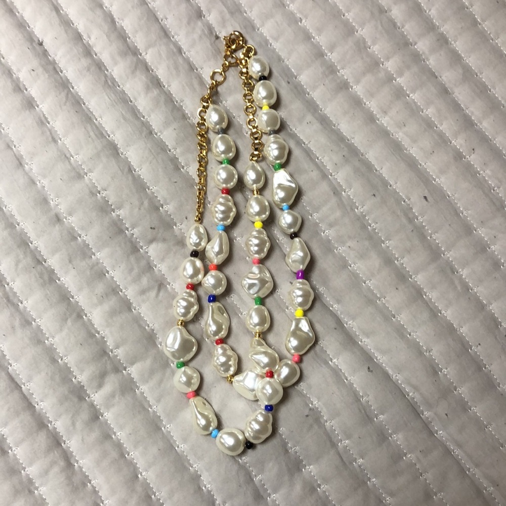 J. Crew layered pearl necklace